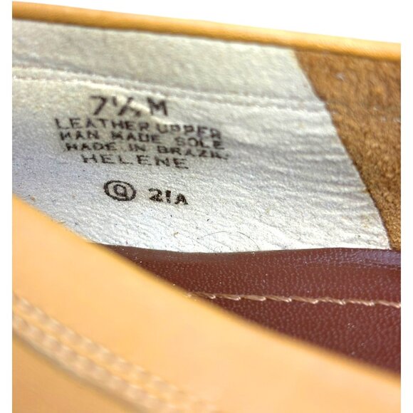 Enzo Angiolini Helene Tan Leather Horsebit Y2K Loafers - Picture 5 of 11